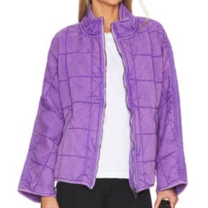 Free People Dolman Quilted Jacket Purple Medium